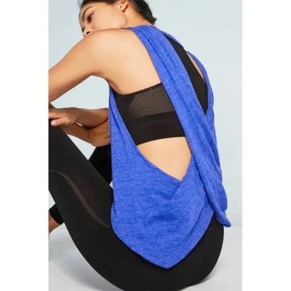 FREE PEOPLE Movement No Sweat Open Back Tank Top NWT - Size Small - Picture 1 of 6